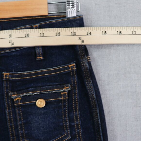 7 For All Mankind Denim Trouser Womens 27 In Y2K Retro Runaway Jeans *Raw Hem - Picture 9 of 12